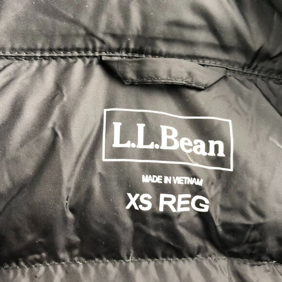 L.L. Bean Women's Puffer Jacket XS Black Insulated Downtek 80% Down Filling - Picture 4 of 16